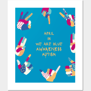 in april i am blue autis, awareness Posters and Art